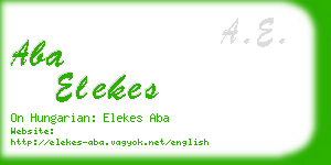 aba elekes business card